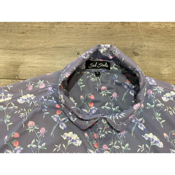 Bad Birdie Polo Men's M All Over Floral Performance Golf Outdoor Stretch Shirt - Picture 5 of 8